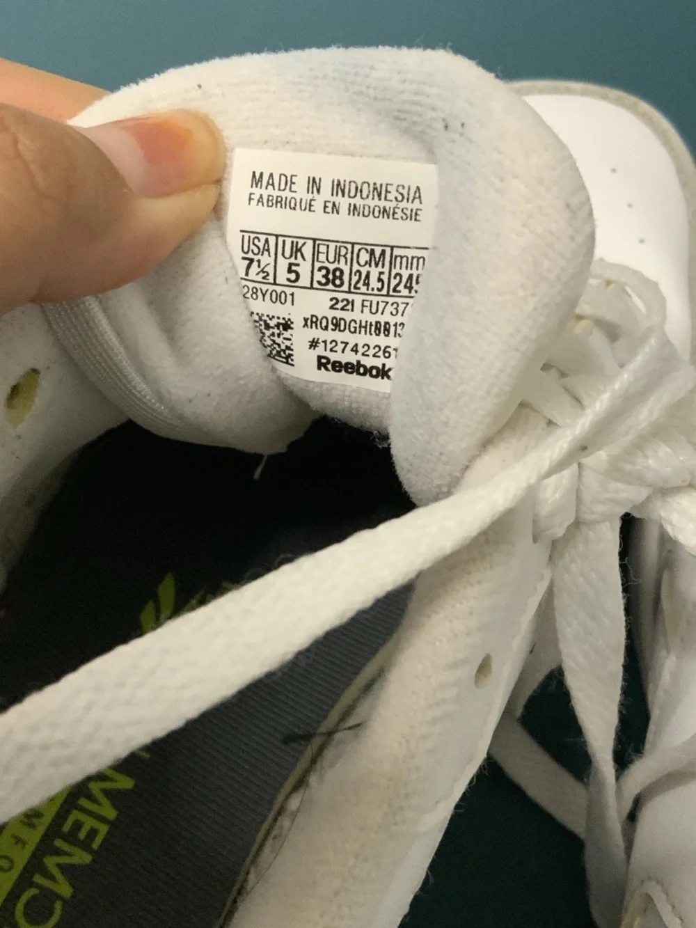 Reebok Womens Shoes White Sneakers Lace Up Size 7.5 Memory Tech